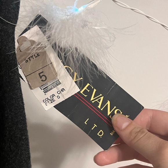 NWT Vintage Tracy Evens Wool-Like Charcoal Gray Preppy Skirt - Picture 10 of 11